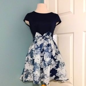 Dress Navy blue/white